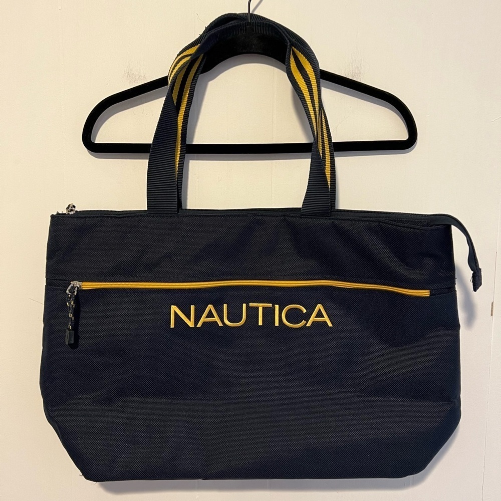 Nautica Luggage Travel/Carry On Gym Blue & Yellow Zip Up Large